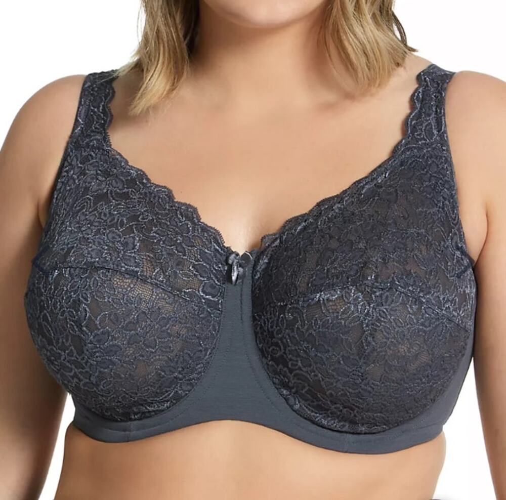 Her Room Elila Bra Full Coverage Stretch Lace Gray 42H